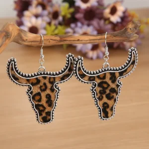 Longhorn Cow Head Earrings